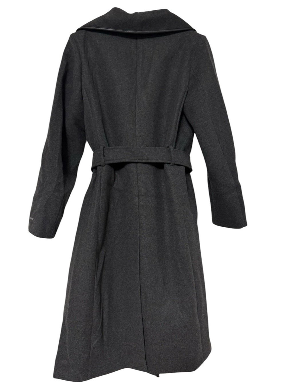 Tahari Grey Wrap Coat Size Large - Picture 5 of 9
